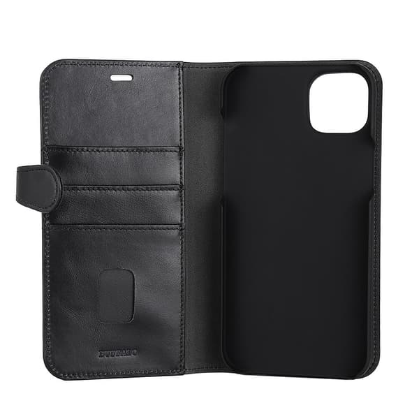 Buffalo 2in1 Wallet Leather 3 card iPhone 14 Plus Black