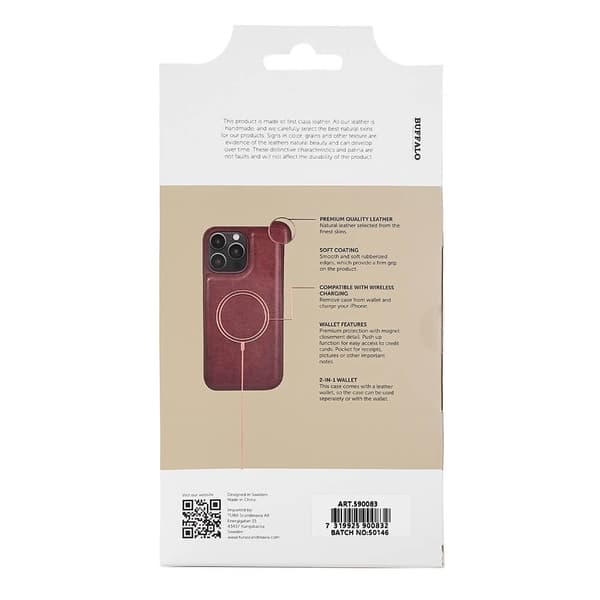 Buffalo Lommebokdeksel iPhone 14 Pro Max Brun