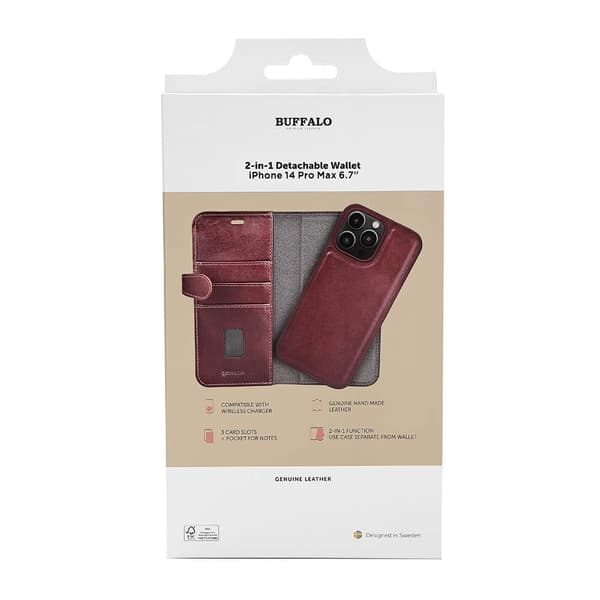 Buffalo Lommebokdeksel iPhone 14 Pro Max Brun