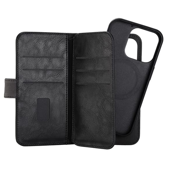 Gear Lommebokdeksel 2-i-1 7 Kortrom MagSeries Svart - iPhone 14 Pro Svart