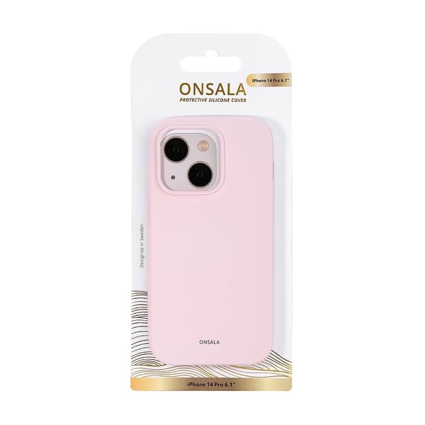 Onsala Backcover Silicone iPhone 14 Pro 6,1" Chalk Pink