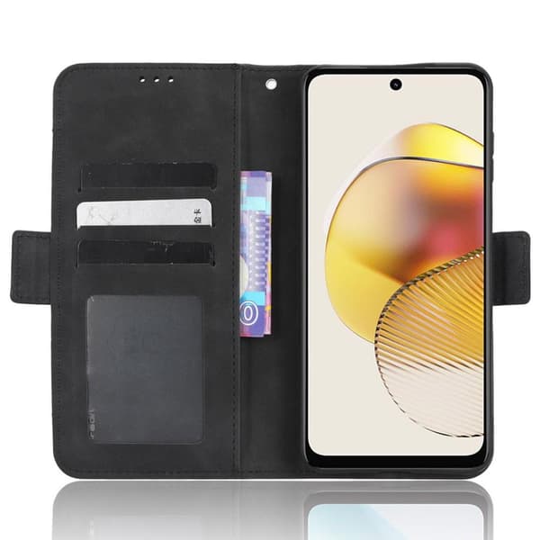 Motorola Moto G73 5G Plånboksfodral med korthållare  - Svart