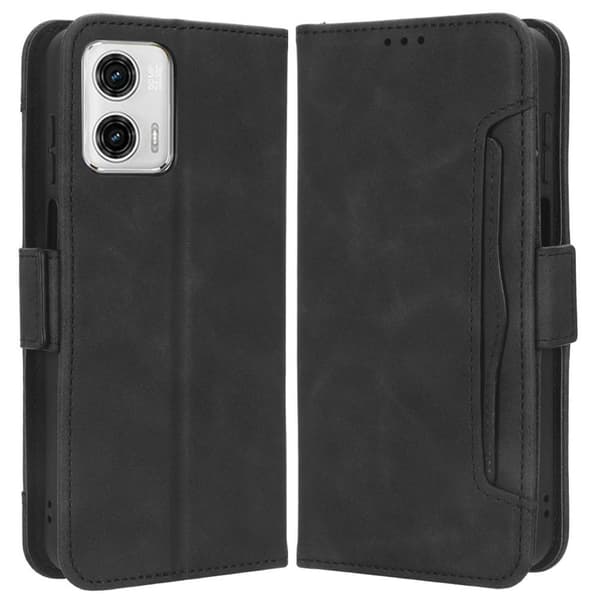 Motorola Moto G73 5G Plånboksfodral med korthållare  - Svart