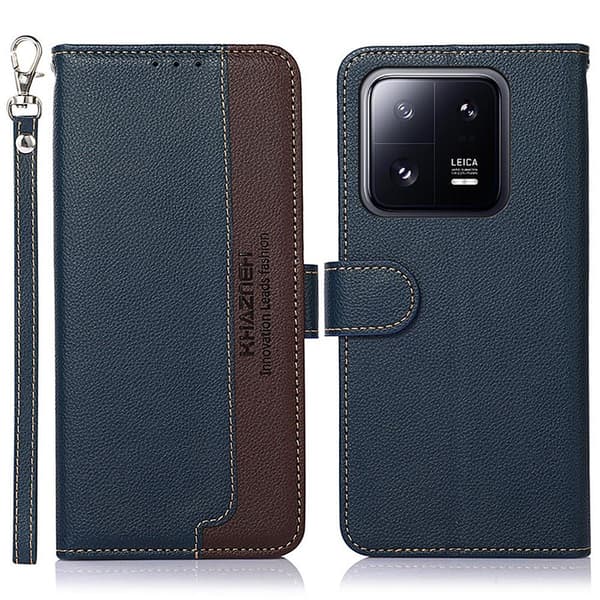 KHAZNEH Telefondæksel til Xiaomi 13 - Blå/Brun