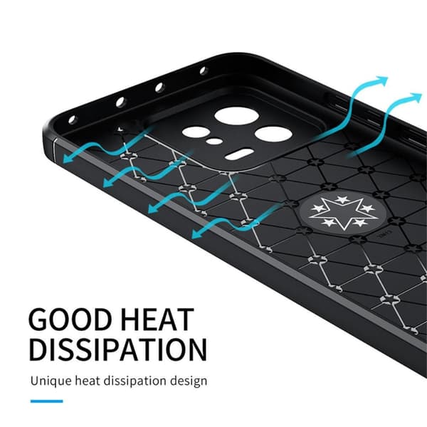 For Xiaomi 13 5G TPU-deksel med fingerring - svart
