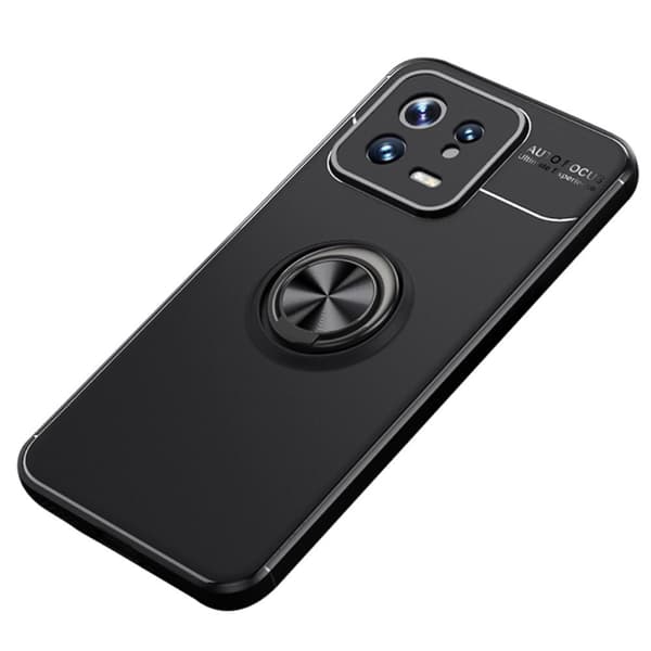 For Xiaomi 13 5G TPU-deksel med fingerring - svart