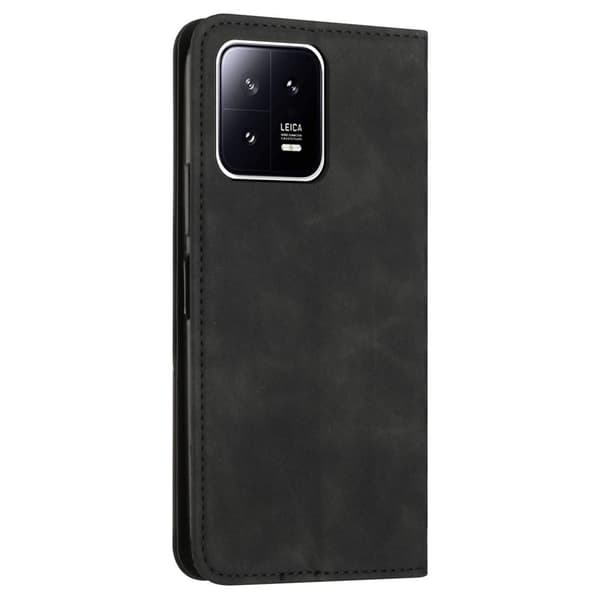 Xiaomi 13 Wallet Cover Telefontaske med rem - Sort