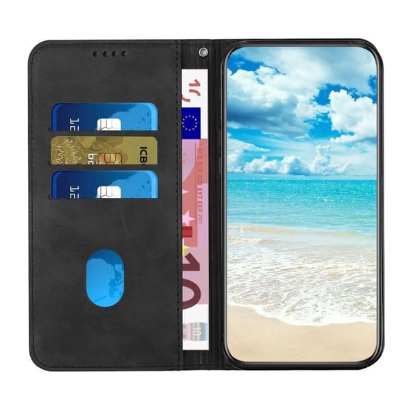 Xiaomi 13 Wallet Cover Telefontaske med rem - Sort