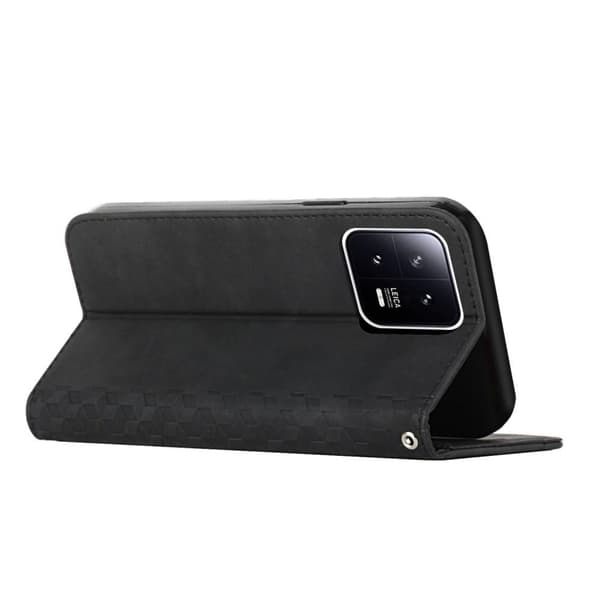 Xiaomi 13 Wallet Cover Telefontaske med rem - Sort