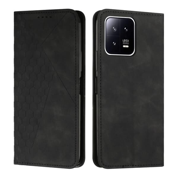 Xiaomi 13 Wallet Cover Telefontaske med rem - Sort
