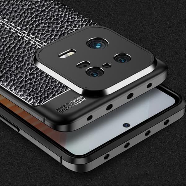 Litchi Case TPU-deksel til Xiaomi 13 Pro 5G - Svart