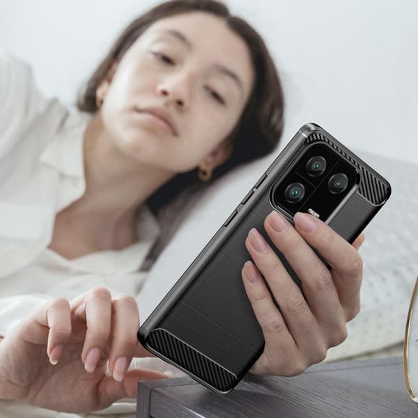 För Xiaomi 13 Pro 5G Karbon Fiber TPU Fodral Skal - Svart