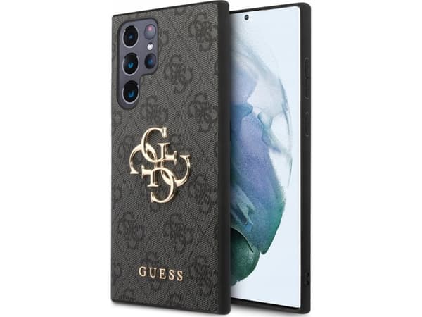 Guess-deksel til Samsung Galaxy S23 Ultra GUHCS23L4GMGGR grå hardcase 4G Big Metal-logo