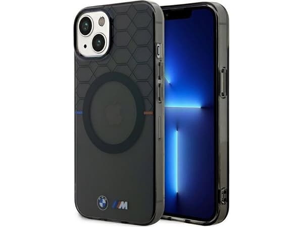 Veske BMW BMHMP14SHGPK iPhone 14 6.1" grå/grå mønster MagSafe