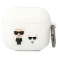 Miniatyrbild 1 av 3: KARL LAGERFELD AirPods 3 Skal Silicone Karl & Choupette - Vit