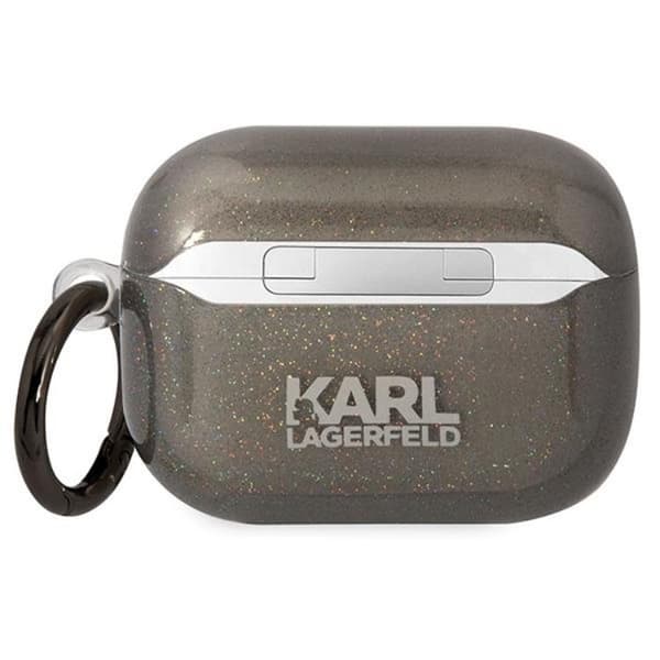 KARL LAGERFELD AirPods Pro Skal Gliter Karl&Choupette - Svart