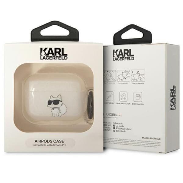 KARL LAGERFELD AirPods Pro Skal Ikonik Choupette - Transparent