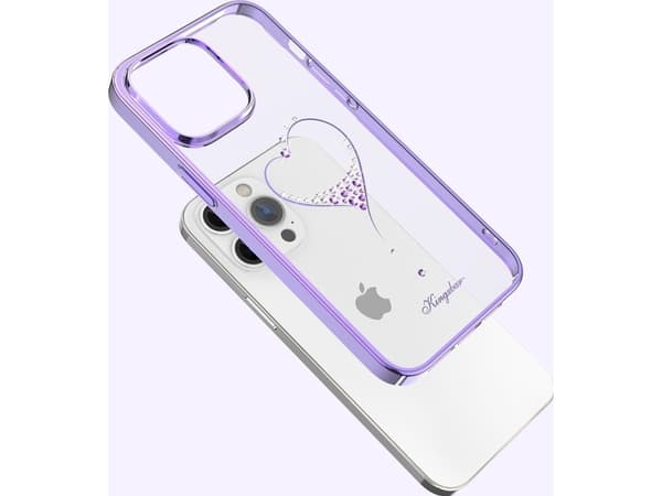 Kingxbar Kingxbar Wish Series iPhone 14 Plus-deksel dekorert med lilla krystaller