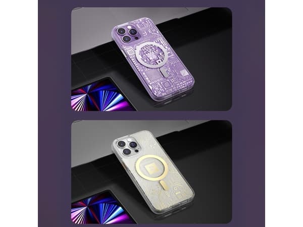 Kingxbar Kingxbar PQY Geek Series magnetisk deksel til iPhone 14 Plus MagSafe gull