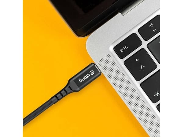 Crong Crong Armor Link USB Cable - 60W 3A USB-A to USB-C Braided Cable 25cm (Black)