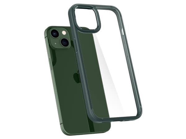 Spigen Ultra Hybrid, Suojus, Apple, iPhone 13, Vihreä
