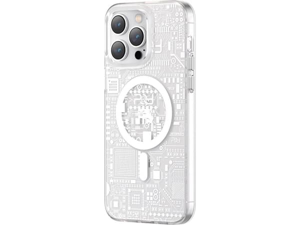 Kingxbar Kingxbar PQY Geek Series magnetisk deksel til iPhone 14 Pro Max MagSafe sølv