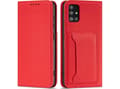 Pikkukuva 1 / 5: Hurtel Magnet Card Case Samsung Galaxy A12 5G kortti lompakko tapauksessa kortin haltija punainen