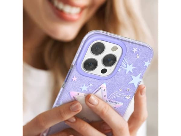 Kingxbar Sydän Star Series Kotelo iPhone 14 Plus Purple Star Case