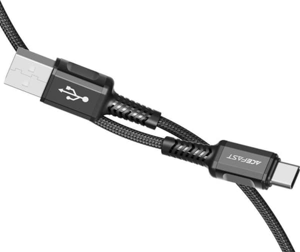 Acefast USB-A - USB-C USB-kabel 1,2 m Svart (6974316280545)