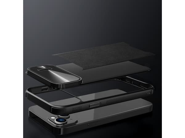 Nillkin Nillkin CamShield Leather S-deksel iPhone 14 Plus-deksel med kameradeksel blå