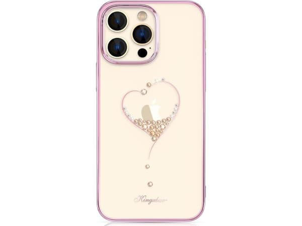 Kingxbar Kingxbar Wish Series iPhone 14 Plus kotelo koristeltu kristalleilla vaaleanpunainen