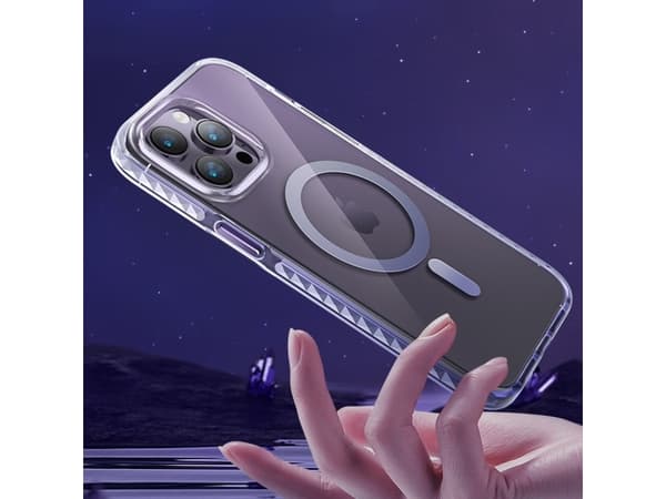 Kingxbar Kingxbar PQY Ice Crystal Series magnetisk deksel til iPhone 14 MagSafe grå