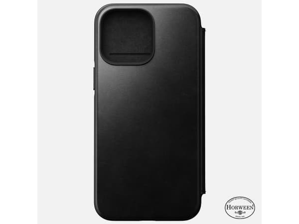 Nomad Folio Modern, Folio-kotelo, Apple, iPhone 14 Pro Max, 17 cm (6.7"), Musta