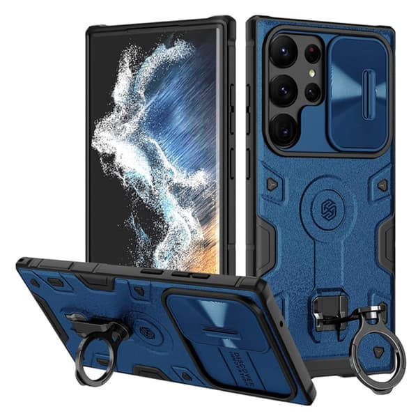 Samsung Galaxy S23 Ultra - Stilrent Skyddande Skal Ringhållare