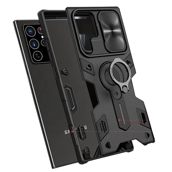 Samsung Galaxy S23 Ultra - Stilrent Skyddande Skal Ringhållare