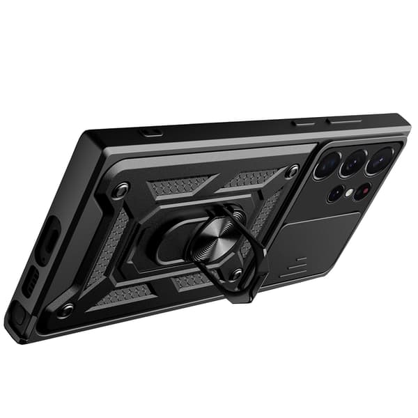 Samsung Galaxy S23 Ultra - Stilsäkert Skyddsskal Ringhållare