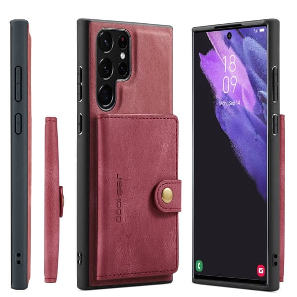 Samsung Galaxy S23 Ultra - Skal Korth�llare Röd Röd