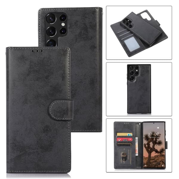 Stilsäkert Dubbelfunktion Plånboksfodral - Samsung Galaxy S23 Ultra