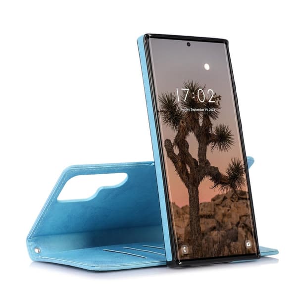 Stilsäkert Dubbelfunktion Plånboksfodral - Samsung Galaxy S23 Ultra