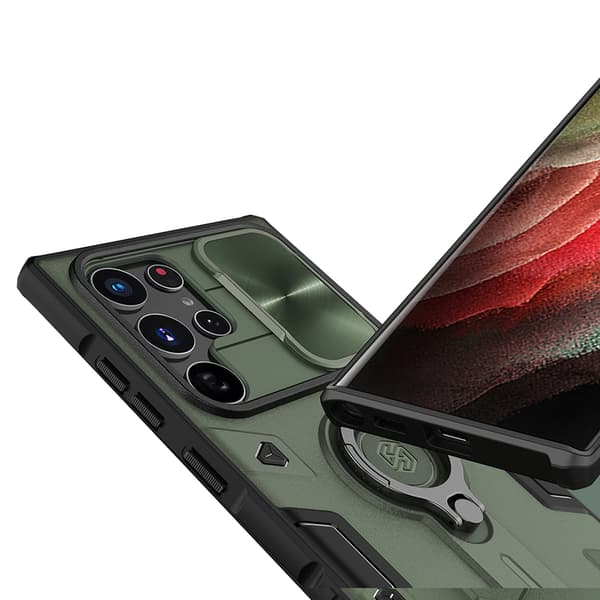 Samsung Galaxy S23 Ultra - Kraftfullt Skal Ringhållare