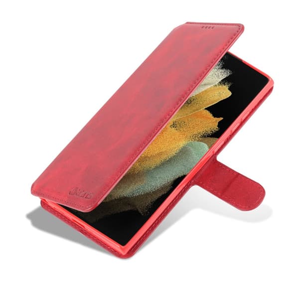 Samsung Galaxy S23 Ultra - Effektfullt Plånboksfodral Röd