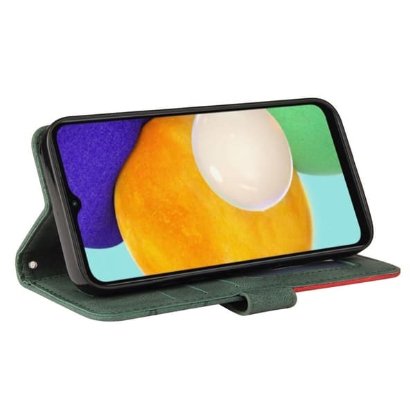 Til Samsung Galaxy A34 5G KT Series-1 tegnebog telefontaske - grøn/rød