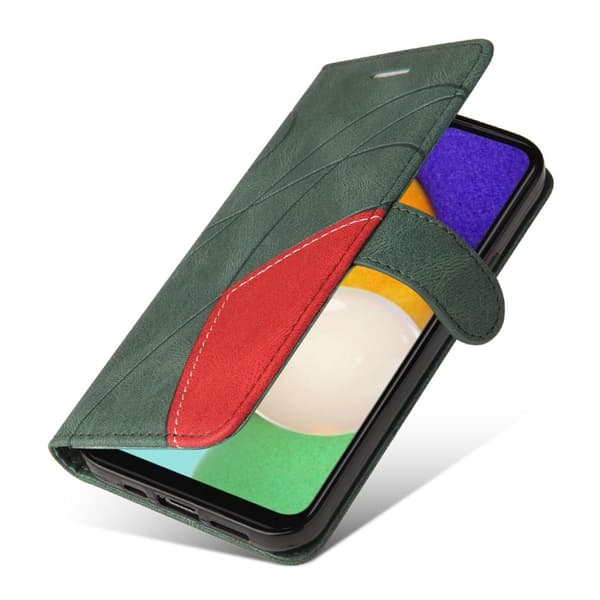 Til Samsung Galaxy A34 5G KT Series-1 tegnebog telefontaske - grøn/rød