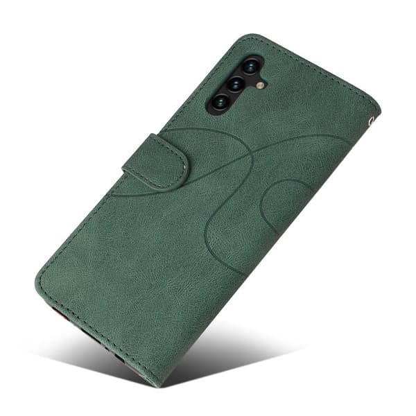 Til Samsung Galaxy A34 5G KT Series-1 tegnebog telefontaske - grøn/rød