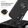 Pikkukuva 3 / 7: Samsung Galaxy A14 5G Sormenrengastuki Hybridikotelo - Musta