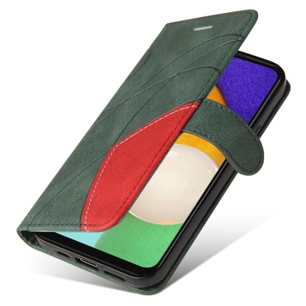 Til Samsung Galaxy A14 5G KT Series-1 tegnebog telefontaske - grøn/rød