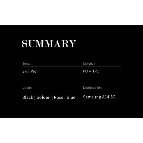DUX DUCIS Skin Pro Series Deksel til Samsung Galaxy A14 5G - Svart