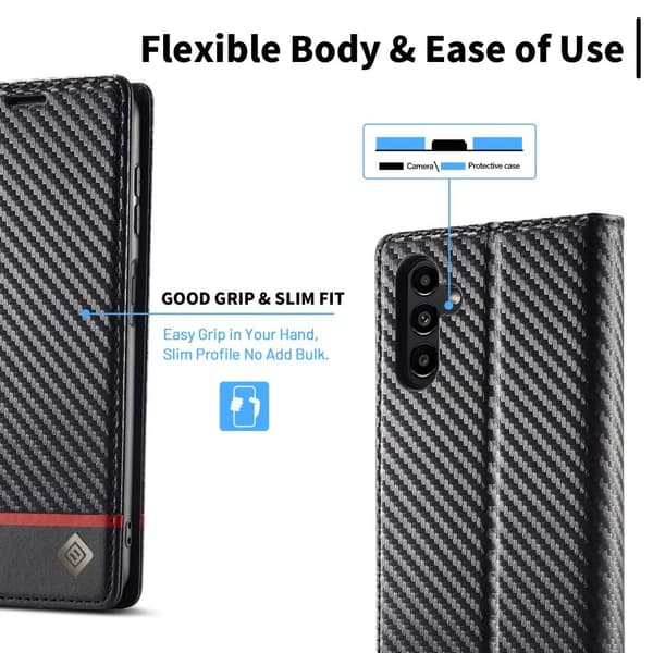 LC.IMEEKE Pung Taske til Samsung Galaxy A14 5G/4G - Sort
