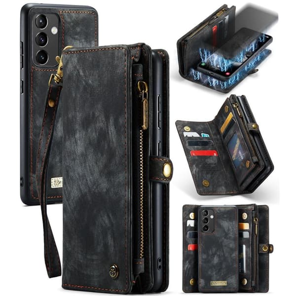 CASEME til Samsung Galaxy A54 5G 2-i-1 tegnebog taske - Sort