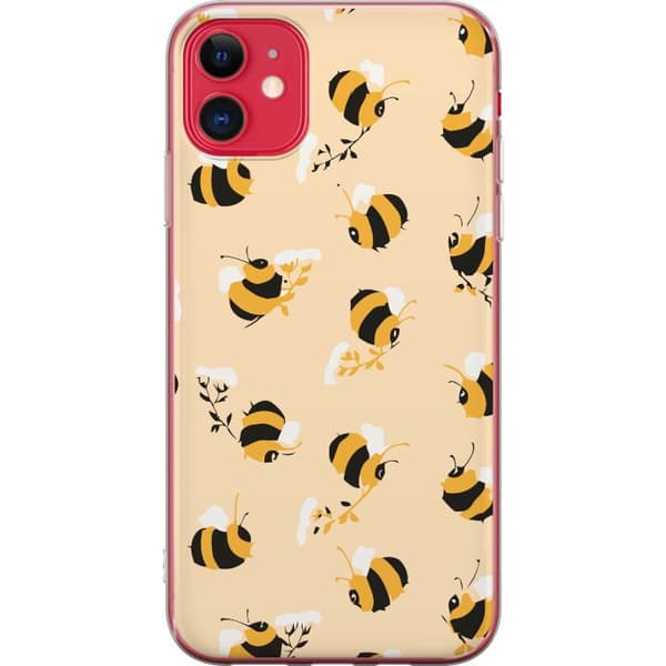 Apple iPhone 11 Genomskinligt Skal Humlor Mönster